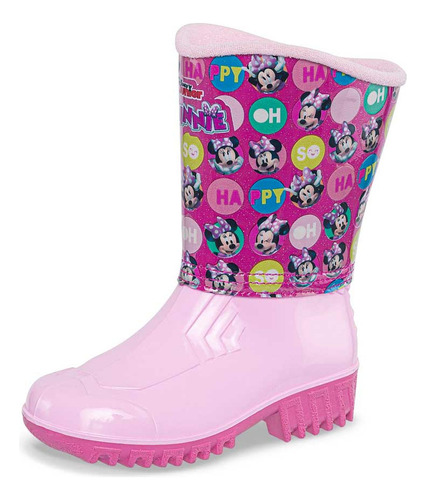 Botas De Lluvia Minnie Zoraida Rosa Para Niña Disney