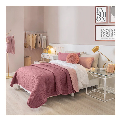 Edredón Fresco Ligero Matrimonial Doble Vista Blush Vianney