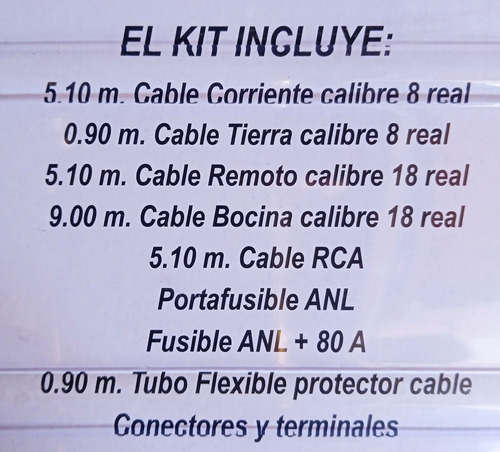 Kit De Instalación Para Car Audio. Extreme Ex-kit8 .