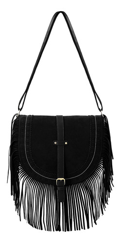 Bolso Estilo Crossbody Con Flecos De Mujer C&a (3008366)