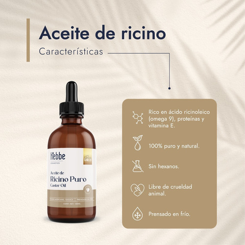 Imagen 2 de 9 de Aceite De Ricino Puro Organico Prensado En Frio 120 Ml