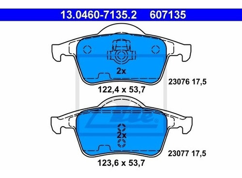 Balatas Traseras Volvo V70 Ii 2.5 T 2006 Sw (lpg) 206hp Ate