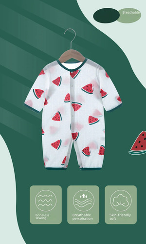 Mono De Manga Larga De Fibra De Bambú Para Bebés - Ropa De V