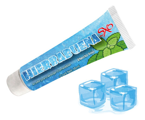 Lubricante P/ Masaje Hierba Buena Frío & Multiorgasmico 30ml Hierbabuena / Fresa