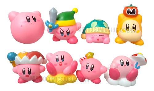 Colección De 8 Figuras De Kirby Nintendo 7cm
