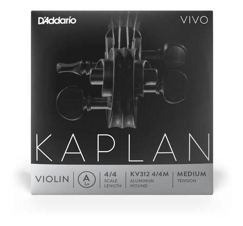 Corda Avulsa Para Violino La D'addario Kaplan Vivo Kv3124/4m