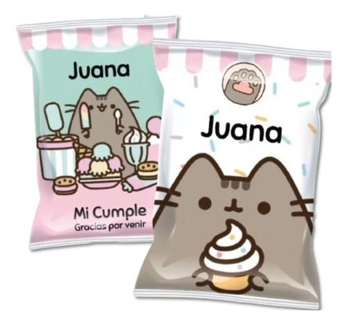 X10 Bolsitas Chip Bag Para Sorpresitas Pusheen Cat