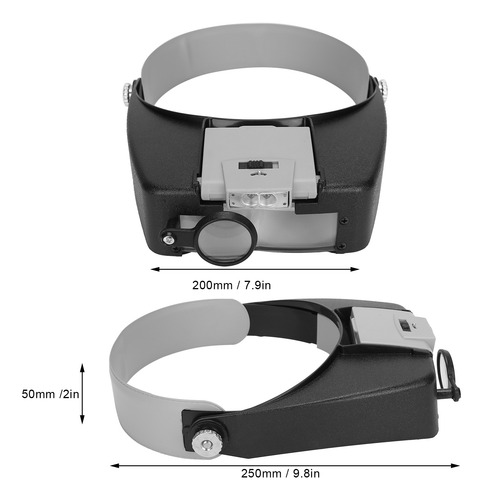 Lupa Led Para Gafas, Montura En La Cabeza, Funciona Con Bate