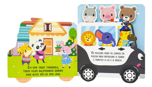 Passeando Pela Cidade: Carro Da Polícia Em Operação, De Brijbasi Art Press Ltd. Editorial Todolivro, Capa Mole Em Português