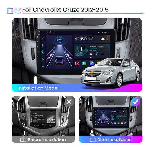 Zk Estereo Android Touch 2gb+32gb Carplay Para Chevrolet
