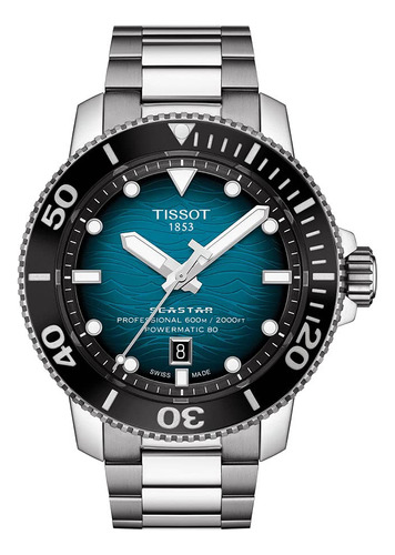 Tissot Seastar Pro 2k Pw80 Ss Br Aqua Ind, Gris, Mecánico