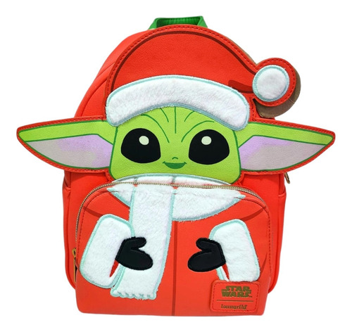 Mochila - Loungefly Star Wars Grogu Santa Mini Backpack