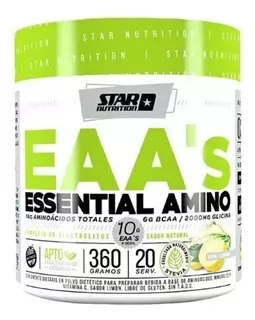 Essential Amino Eaa's 360gr Star Nutrition Aminoacidos Limón