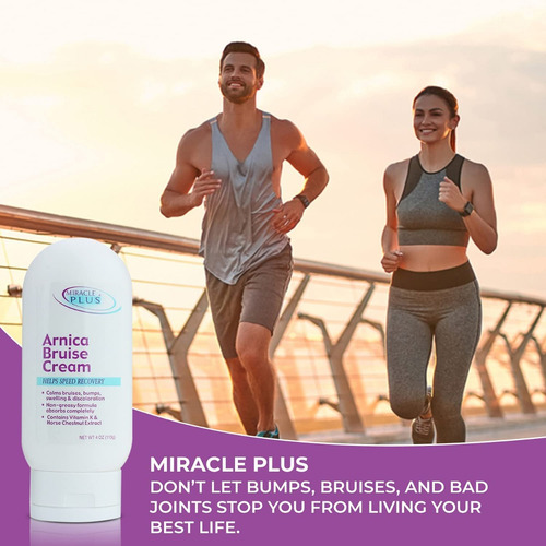 Miracle Plus Arnica Bruise Cream,4 Oz By Miracle Plus Pack 2