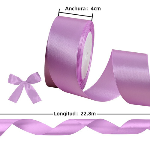 -de 5 Rolos De Fita De Cores De Decoração De Cetim 4 Cm 114-