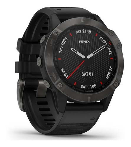 Smartwatch Garmin Zafiro Fenix 6 1.3  Caja 47mm  Negro