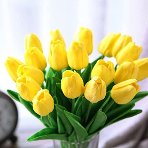 Hawesome 30pcs Tulipanes Artificiales De Látex Flores Falso 