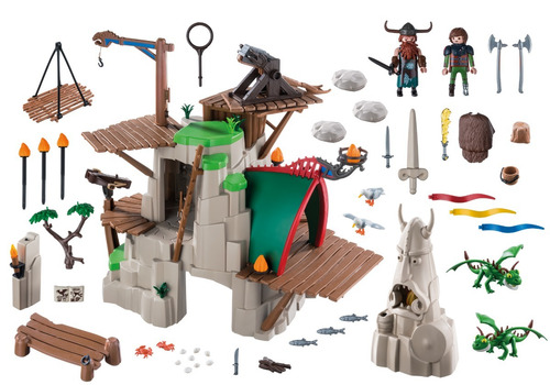 Playmobil 9243 Fortaleza De Berk Dragons Geobra