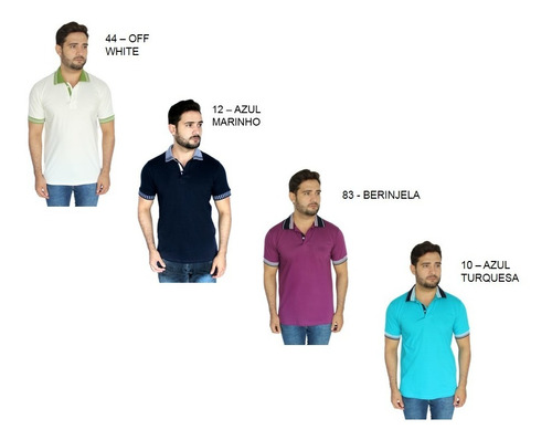 Kit 4 Camisas Polo Modelos Variados