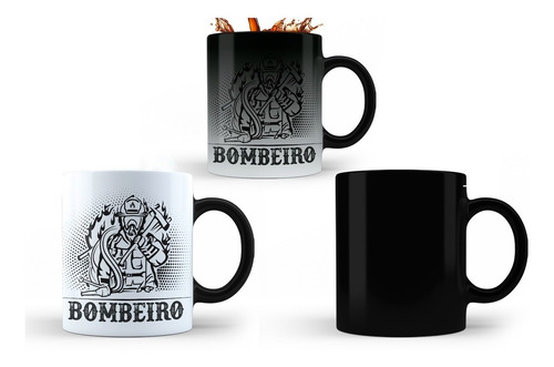 Caneca Mágica Bombeiro 325ml Cerâmica