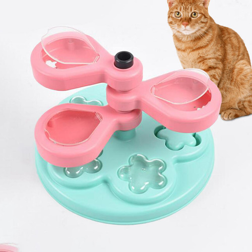Cat Teasing Toy Slow Feeder Accesorios Giratorio Perros