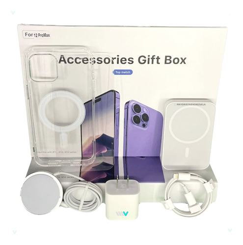 Cargador Magsafe iPhone Kit 12 13 14 Gift Box Accesorio