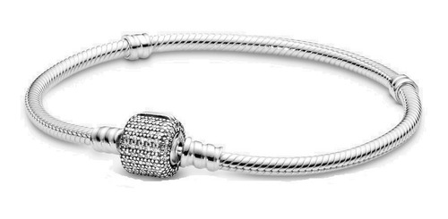 Pulsera Pandora Moments Broche De Barril Empedrado Original