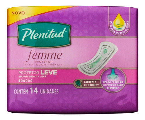 Protetores diários Plenitud Femme Leve 14 Unidades