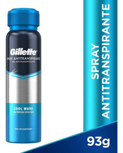 Antitranspirante Spray Gillette Cool Wave 93g