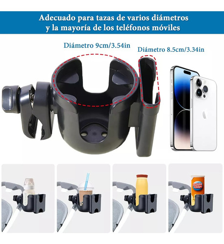 A Portavasos For Cochecito De Bebé Con Soporte For Teléfono