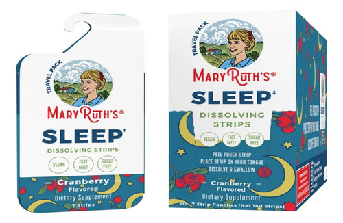 Mary Ruth's Tiras Disolventes Para Dormir 7 Unidades Sabor Arándano