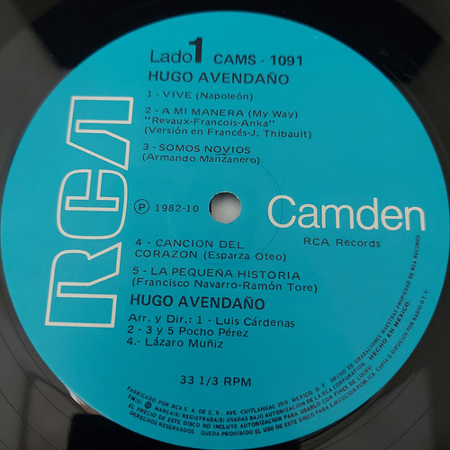 Hugo Avendaño - Hugo Avendaño Lp (Usado)