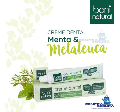 Imagen 2 de 10 de Pasta De Dientes Orgánica Sin Flúor Crema Dental Vegana