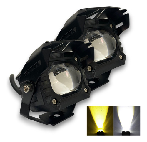 Juego X2 Faros Led Lupa Ojo De Angel 4x4 Moto Utv Jeep 12/24