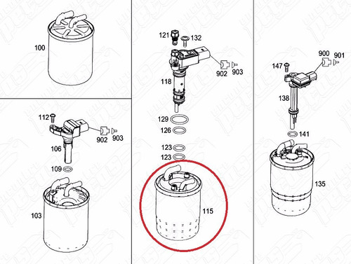 Filtro Combustível Mercedes B200 Cdi 2005-2011 Original