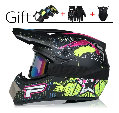 Casco De Motocross Para Niños, Gafas Todoterreno