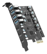 Comprar Tarjeta De Expansión Pcie A Usb 3.0 De 7 Puertos Tarjeta Pci