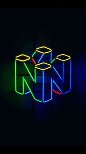 Letrero Led Neon En Acrilico De 3 Mm 40*39cm Nintendo 64