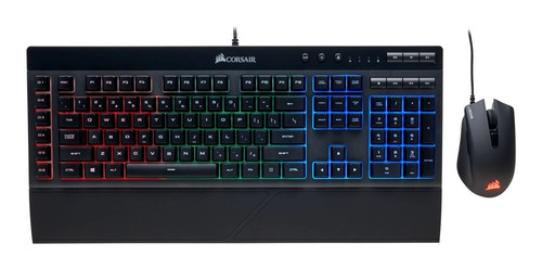 Imagen 2 de 2 de Combo Teclado Y Mouse Gaming Corsair Usb K55+harpoon Rgb Pc