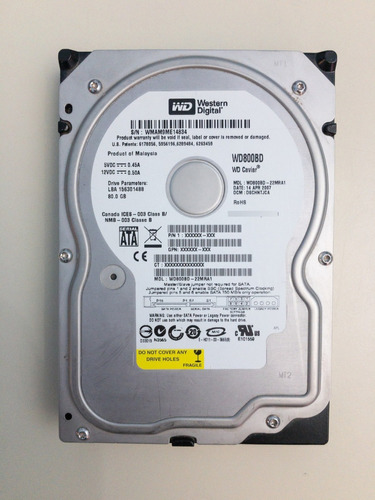 Disco Duro Western Digital 80gb Caviar Sata 3.5