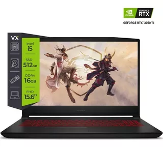 Notebook Msi Katana Gf66 12ud I5 16gb 512gb Rtx 3050ti Vnx