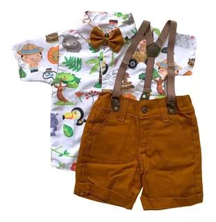 Roupa De Menino Do Safari Pra Festa Na Promoçao