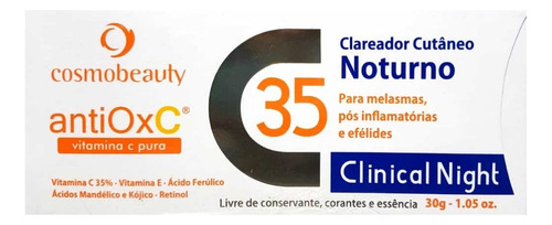 Cosmobeauty Clareador Noturno Antiox C Clinical 35% 30g