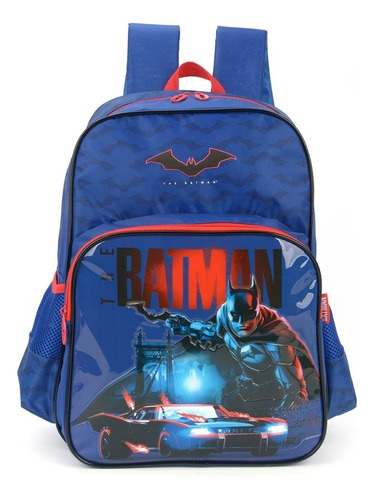 Mochila Dc The Batman Azul Vermelho Luxcel Is37941bm0200un