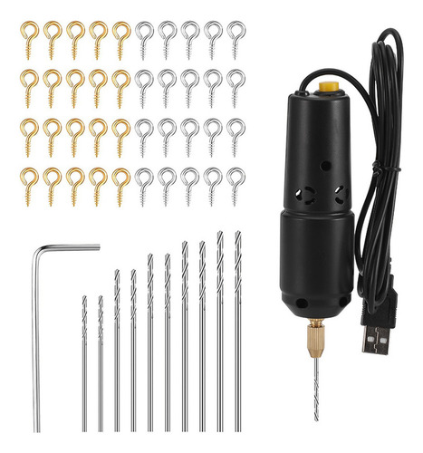 Mini Taladro Eléctrico De Resina Con 10 Brocas 2