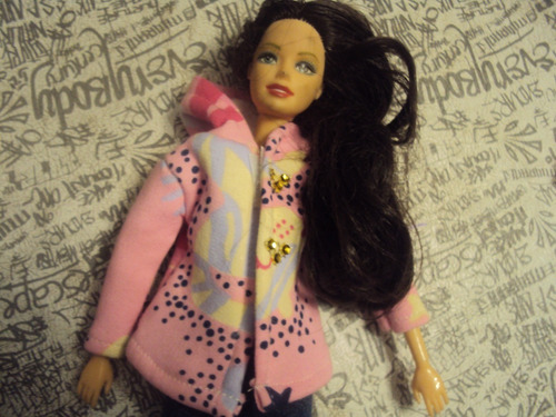 Ropa Para La Barbie Conjunto De Invierno Campera Con Bufanda