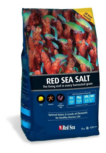 Red Sea Sal 4 Kg ( Faz 120 Litros ) Aquario Marinho
