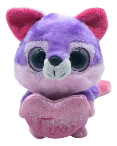 Peluche Aurora Yoohoo & Friends Zorro Valentín Fauna Zorrito Rosa Chicle/ Morado