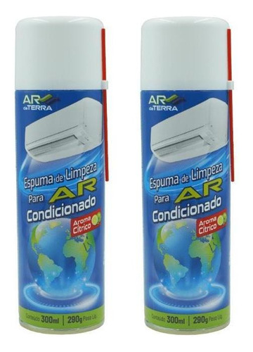 02 Espuma Spray Para Limpeza De Ar Condicionado Ar Da Terra