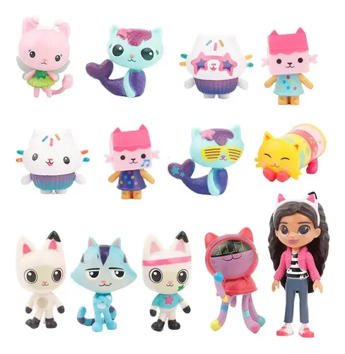 Gabby出品　まとめて 13 Bonecos De Brinquedo Gabby Dollhouse Mercat Cartoon Gaby